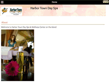 Tablet Screenshot of harbortowndayspa.com